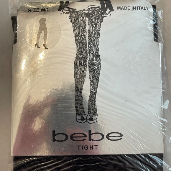 NWT! RARE! Bebe Polka Dot Sheer Tights M/L Medium/Large Made In Italy - Picture 7 of 8